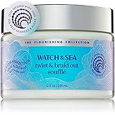 WATCH &amp; SEA Twist &amp; Braid Out Hair Souffl&eacute; for All Hair Types, 12 Fl Oz | Rich styling cream for twist and braid-out definition with frizz control, lasting hold, moisture and shine