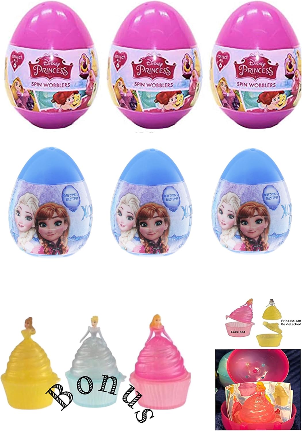Disney Princess Plastic Surprise Eggs 