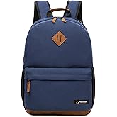 TRAILKICKER Classic Laptop Backpack with Padded 17 inch Laptop Sleeve, Multi Pocket Backpack, Casual Daypack Backpacks (Navy)