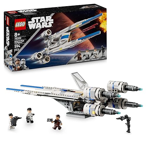 LEGO Star Wars 75399 Rebel U-Wing Starfighter Building Toy with Swing-Wing Function & 3 Minifigures incl. Cassian Andor, Plus a K-2SO Droid Figure - Gift for 8+ Year Old Boys & Andor Season 2 Fans
