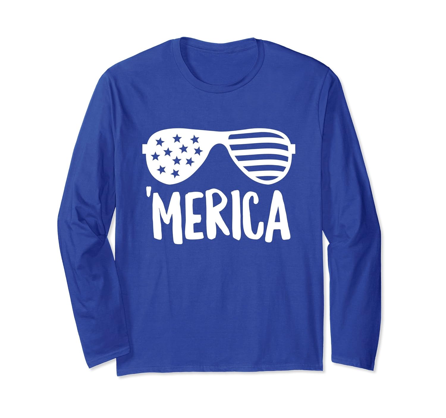 Merica Sunglasses USA Fourth of July Brush Long Sleeve (Drk)-anz