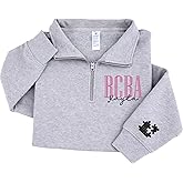 Chillever Personalized Embroidered Profession Quarter Zip Sweatshirt, Custom Workwear for Office, Clinic, Professional Gift
