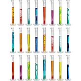 EISCO 24PK Graduated Cylinders, 10mL - Class B Tolerance - Octagonal Base - Polypropylene Plastic - Industrial Quality, Autoclavable