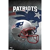 Trends International NFL New England Patriots - Helmet 16 Wall Poster, 22.375" x 34", Premium Unframed Version