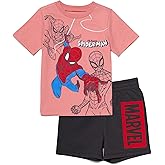 Marvel Boys Spiderman Short Sleeve Crew Neck T-Shirt and Shorts Set