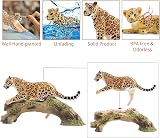 toymany 7PCS Leopard Family Figurines Cubs Tree Trunk Realistic Jungle Animals view 4