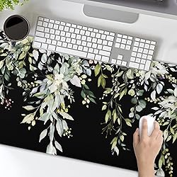 Sage Green Leaves Gaming Mouse Pad XXL Spring