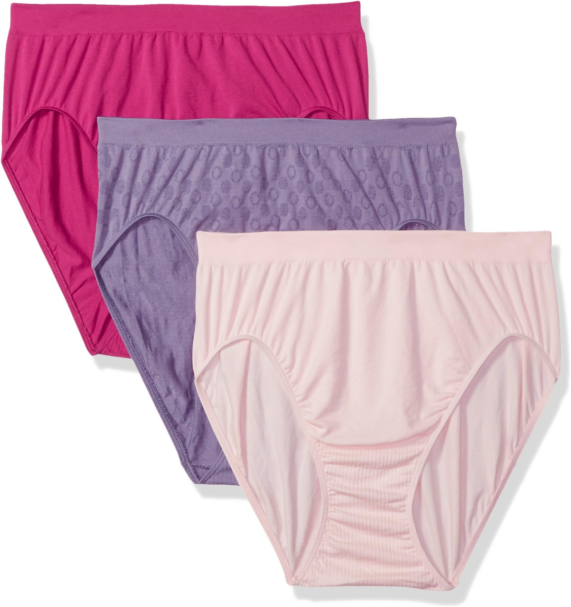 Bali Women's Comfort Revolution Seamless High-Cut Brief 3-Pack