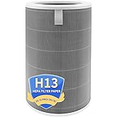 M8R-FLH Replacement Filter Compatible with mi 3/3C/3H,2C/2H/2S/Pro Air Purifieri,H13 HEPA 3-Layer Filteration Activated Carbon Filter