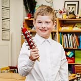 A-Star 21 Bell Jingle Sleigh Bell Stick Wood Handle 26cm Length view 4