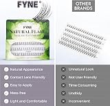 FYNE Natural Lashes 60 Short 8mm Cluster Individual Eyelash Extensions Easy view 4