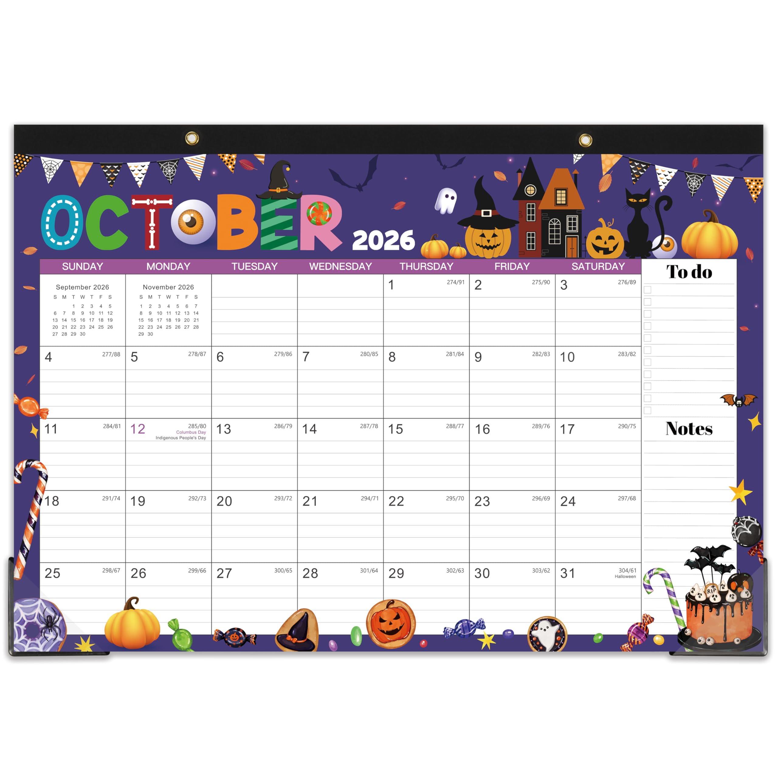 Photo 1 of 2026 Desk Calendar - Desk Calendar 2026, 17"×12", JAN.2026 - Dec.2026, 12 Monthly Calendar with Corner Protectors - 12 Different Themes