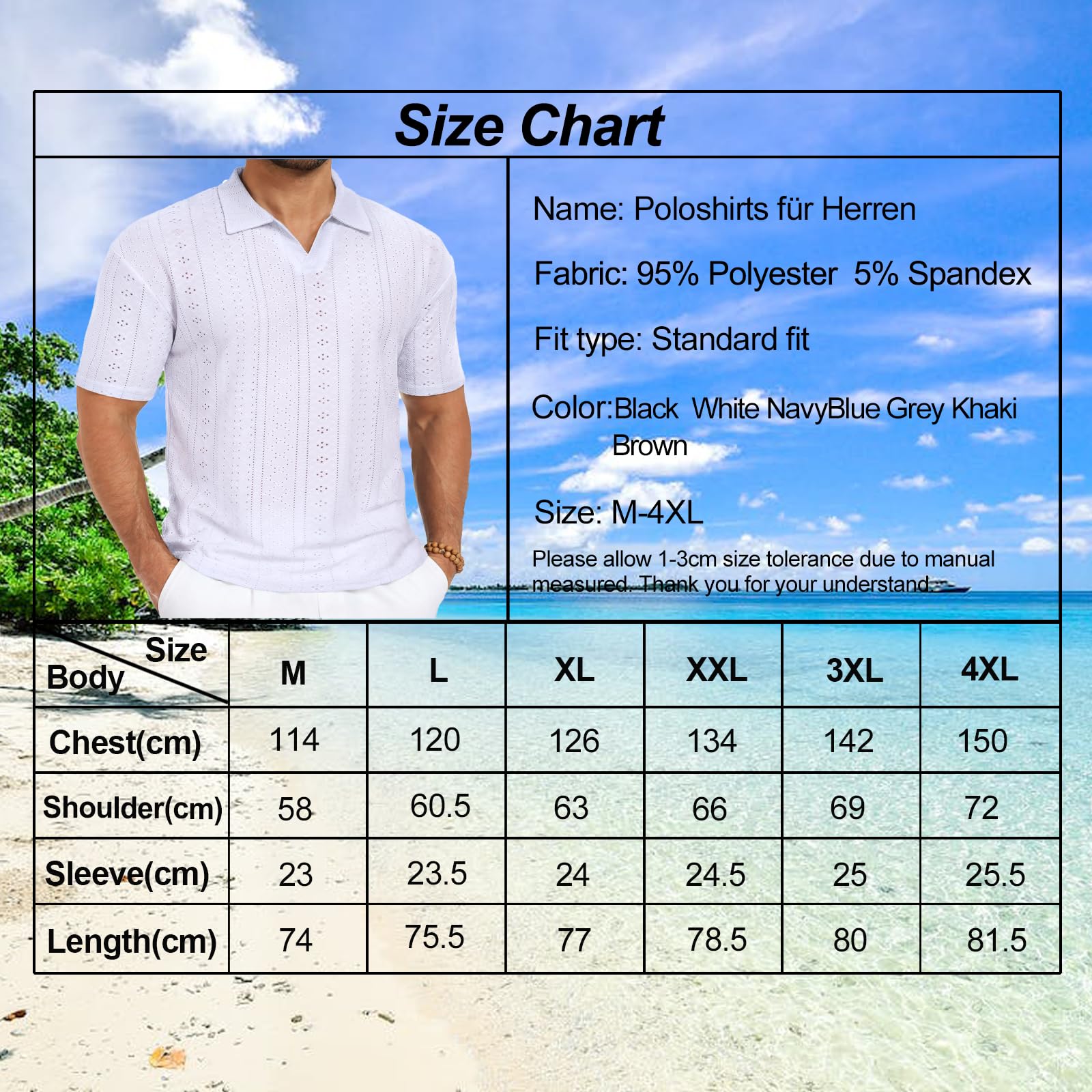 Halfword Poloshirt Herren Kurzarm Lockere Passform T Shirt 6