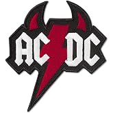 AC/DC Devil Logo Music Rock Band Embroidered Patch Iron On (3.1" x 3.3")