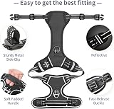 HEELE Dog Harness Small No Pull Reflective Adjustable Black S view 6