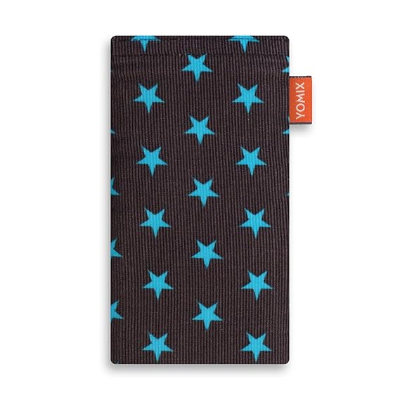 YOMIX Handytasche STELLA für Blackview A5 aus Cordstoff mit genialer Display-Reinigungsfunktion durch Microfaserinnenfutter