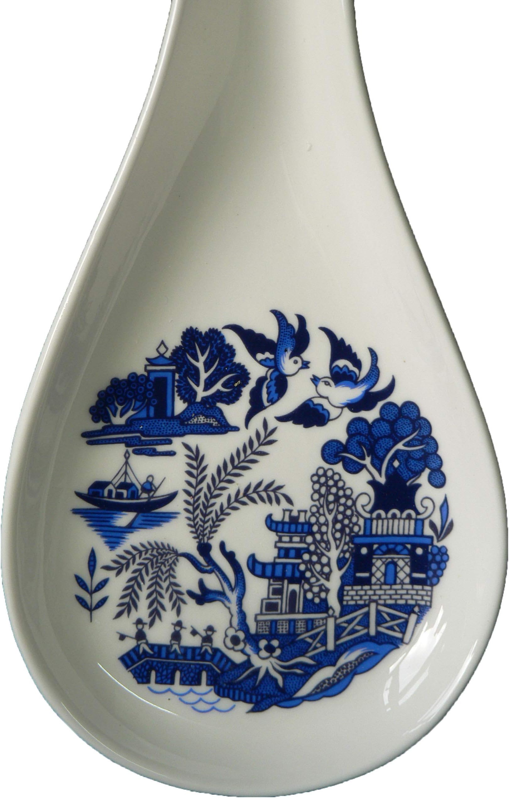 Blue Willow Pattern China Large Spoon Rest