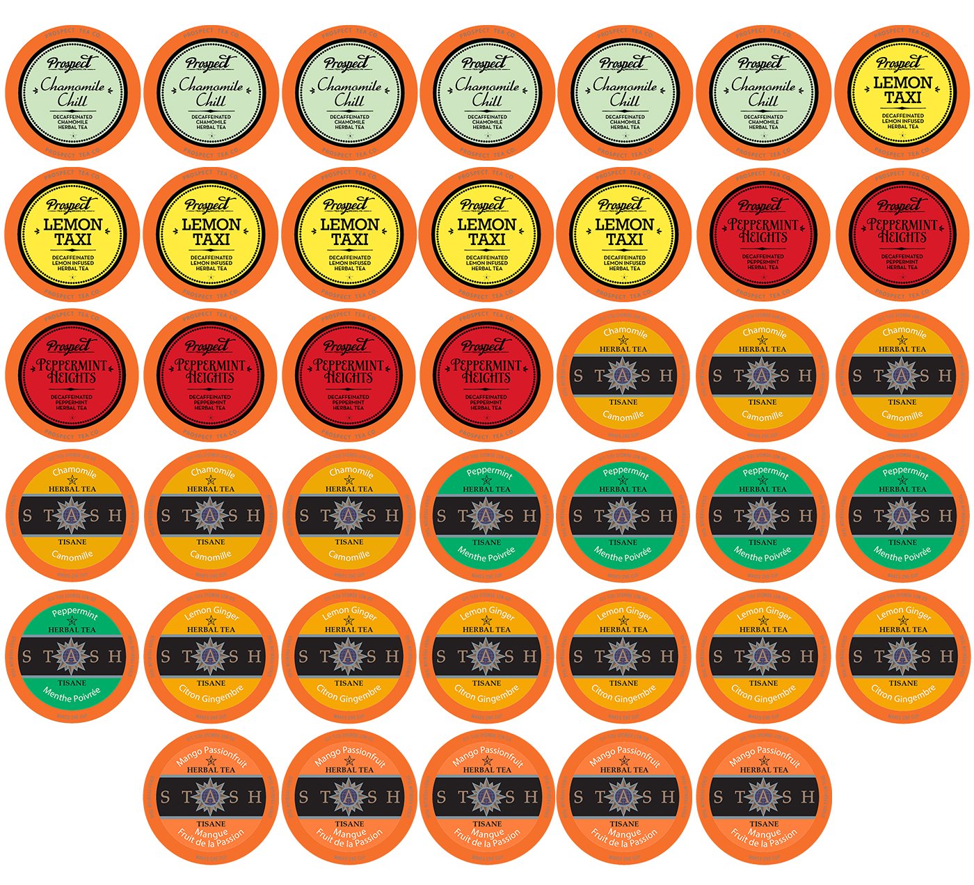 Two Rivers Assorted Herbal Tea Sampler Pack for Keurig K-Cup Brewers, 40 Count