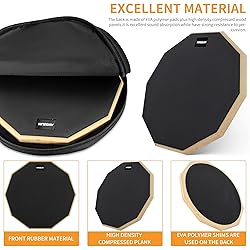 AKOZLIN Drum Pad Stand Set with 12'' Double Sided