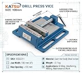 KATSU Drill Press Vise 100mm 4 Inch Jaw 110mm Opening Cast Iron view 2