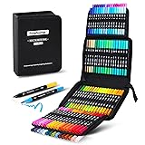 Tongfushop 120 Colors Dual Tips Brush Pens, Fine