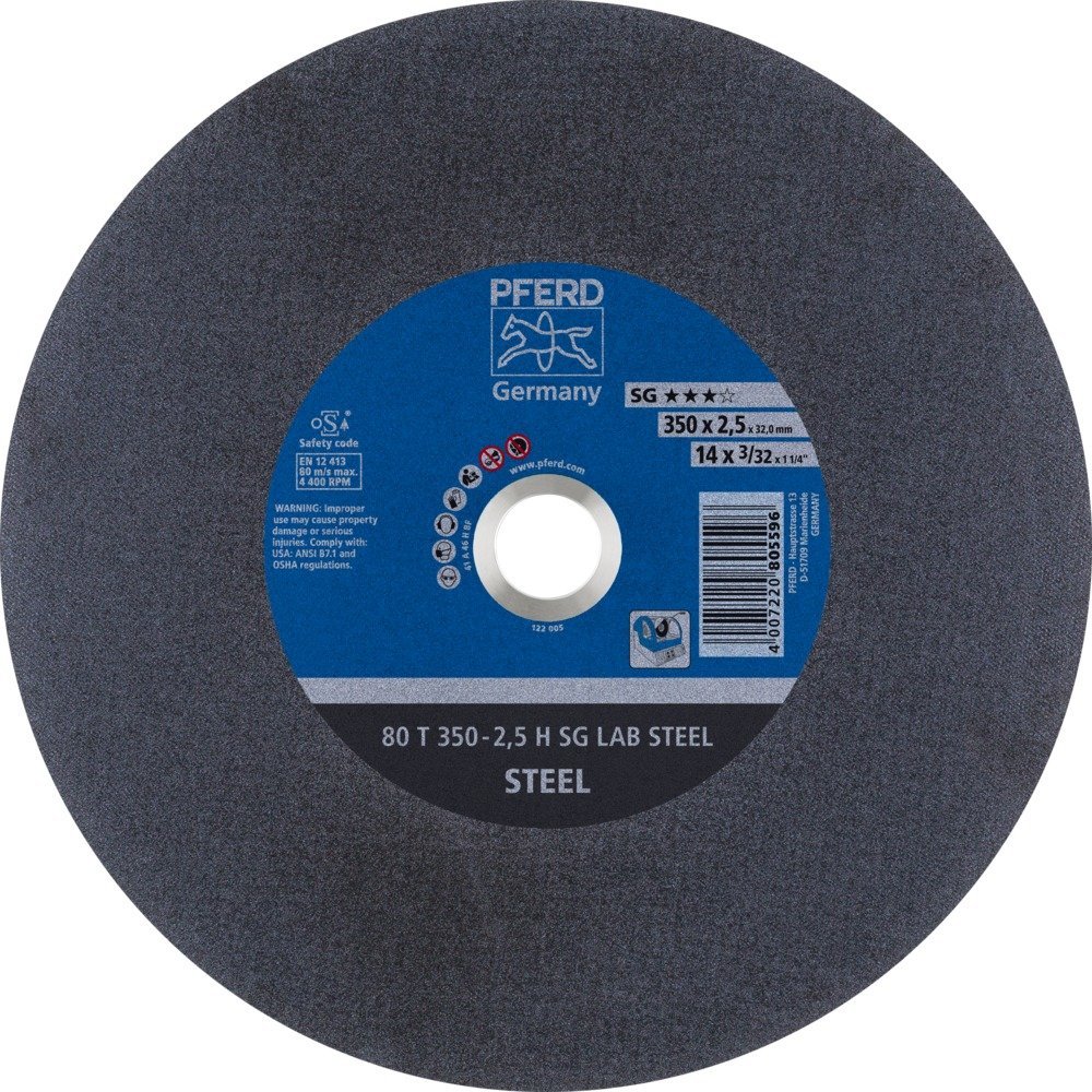 Pferd 66300130 Cutting Discs 80 T350-2.5 A46H Performance Line LAB 32.0