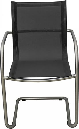 Amazon De Sit Mobilia Gartenstuhl Freischwinger Ronda Edelstahl In Schwarz 30inx3 88