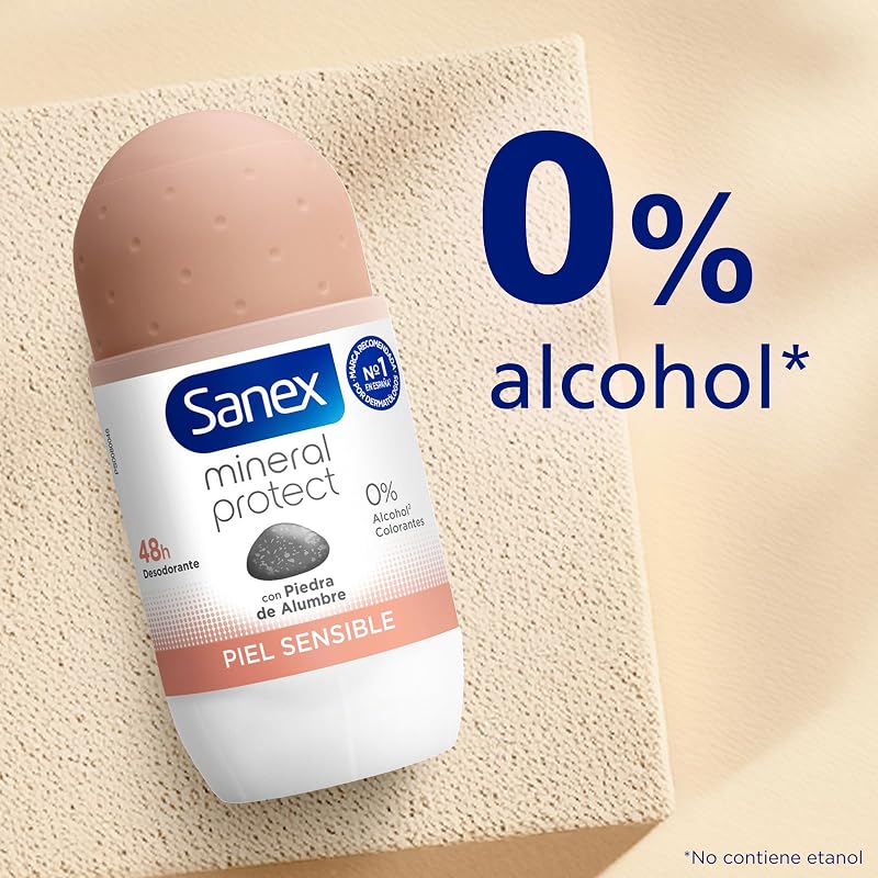 Mineral Protect, Desodorante Roll-On Piel Sensible, Pack 6x50ml
