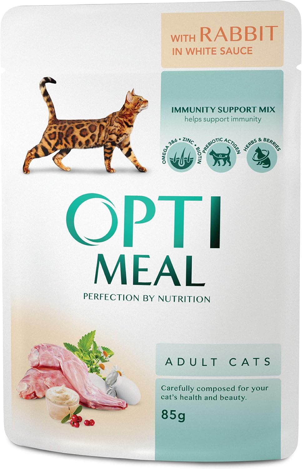 OPtimeal Wet Cat Food for Adult Cats HighProtein Formula