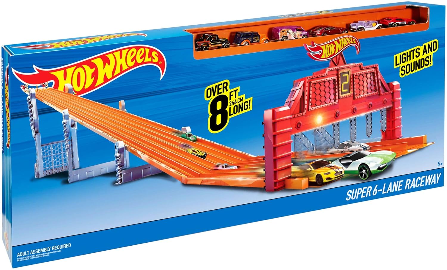 6 car race track hot wheels