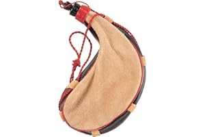 Coghlan's Traditional Spanish Bota Bag, 0.26 Gallon (1 Liter) Leather Wine Flask with Braided Strap – Durable Poly Lining for Camping, Hiking, and Outdoor Adventures