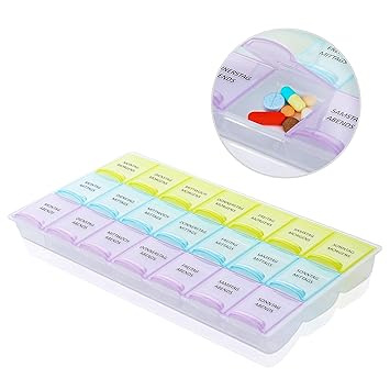 Silverback Pillendose 7 Tage 3 Fächer - Tablettenbox - Pillenbox morgens mittags abends