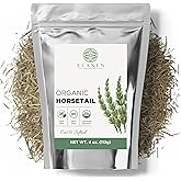 Organic Horsetail Herb 4 oz. (113g), USDA Certified Organic Cola de Caballo Hierba, Horse Tail Plant Tea, Shave Grass Loose Leaf for Hair Growth, Cut & Sifted