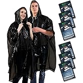 SWOGAA Disposable Rain Ponchos for Kids 6 Pack/Adults 10 and 6 Pack/Ponchos Family 6 Pack Extra Thicker Emergency Ponchos