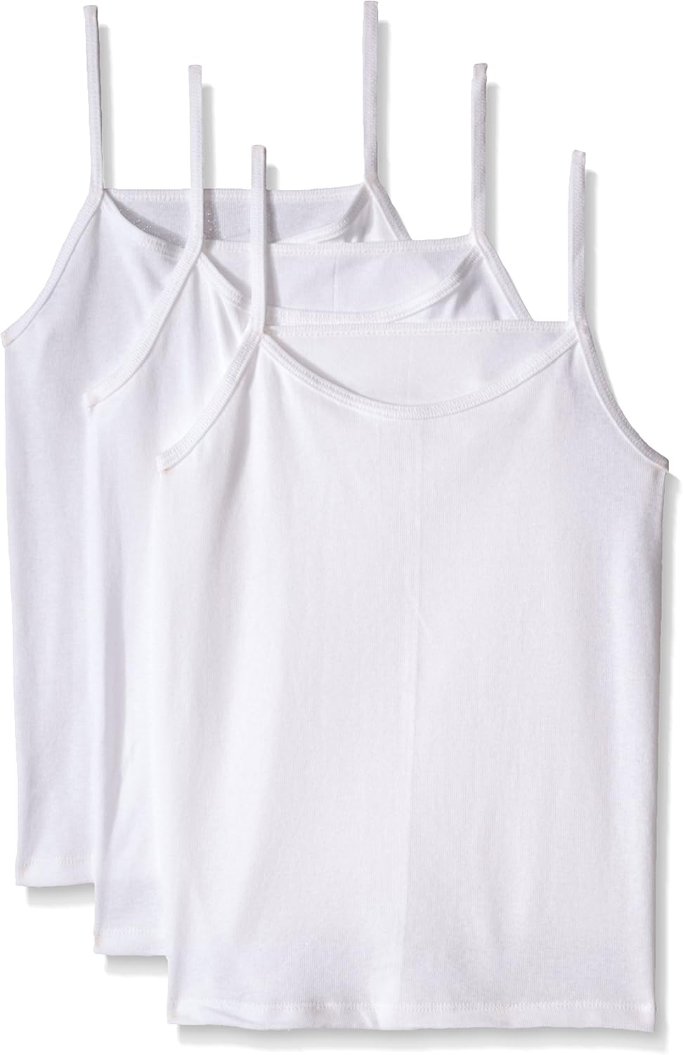 Fruit of the Loom Big Girls' White Cami (Pack of 3): Clothing