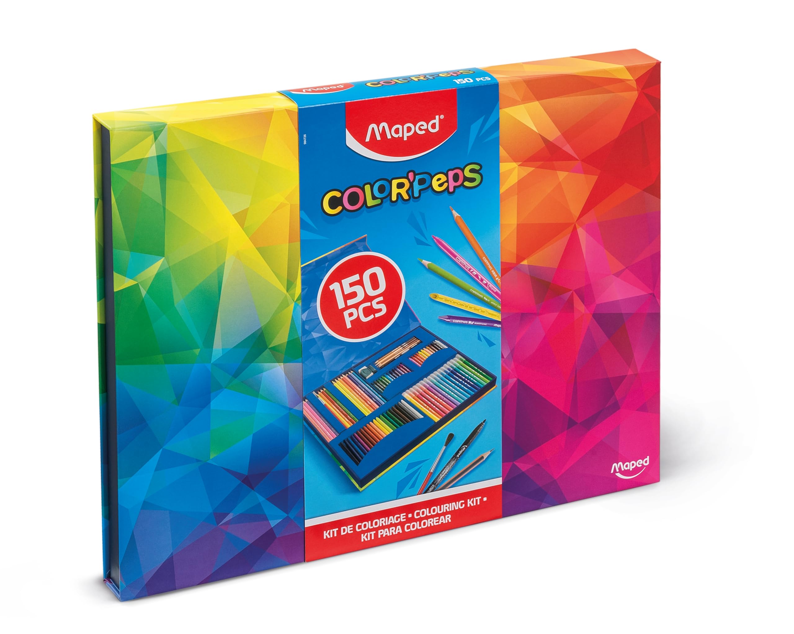 Maped - School Material - 150 Piece Colouring Kit - Includes New Infinity Colouring Pencils - Portable Storage Case - Multiple Colouring Tools - Great Assortment of Colours