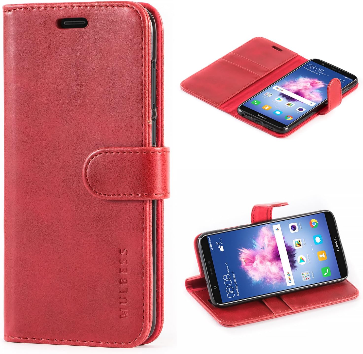 Coque Huaweipsmart Coque Huawei Y6 2019, Housse En Cuir Premium