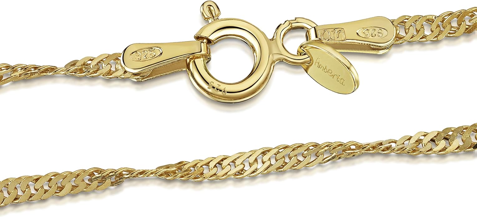 Sterling Silver Gold Plated Chain Hot 