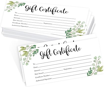 printable blank gift certificate