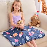 yescool Weighted Lap Pad 2 Pounds Weighted Lap Blanket, Space Plane Small Weighted Blanket, Weighted Throw Blanket Gift for Travel Indoor Outdoor, 20"x30"