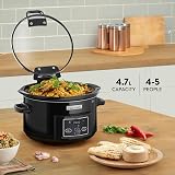 Crock-Pot Lift and Serve Digital Slow Cooker 4.7 L Hinged Lid Countdown Timer view 5