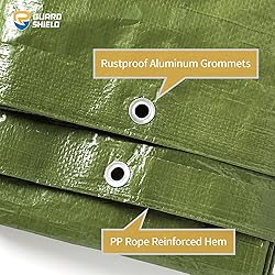 GUARD SHIELD Tarp Green 9x12 Feet Multi Purpose