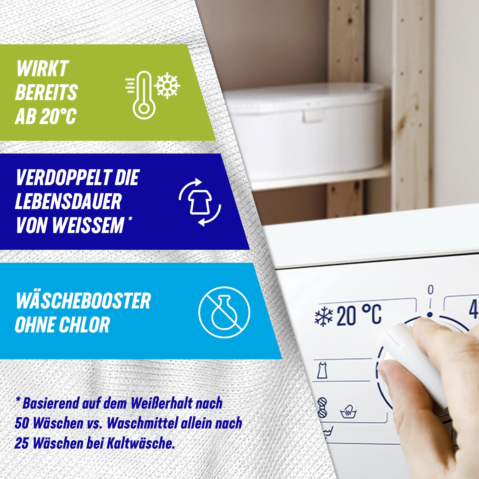 Vanish Oxi Action Powerweiss Pulver – 1 x 1,125 kg – Fleckenentferner und Wäsche-Booster Pulver ohne Chlor – Für weiße Wäsche 8