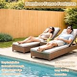 Abaseen Natural Bamboo Garden Fence Covering 2m x 4m Slat Screening view 8