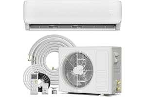 Mountman 12000 BTU Mini Split AC/Heating System,19 SEER2 110/120V Energy Efficient Ductless Inverter System,Cools Up to 750 Sq.Ft with Pre-Charged Condenser,Heat Pump & Installation Kits