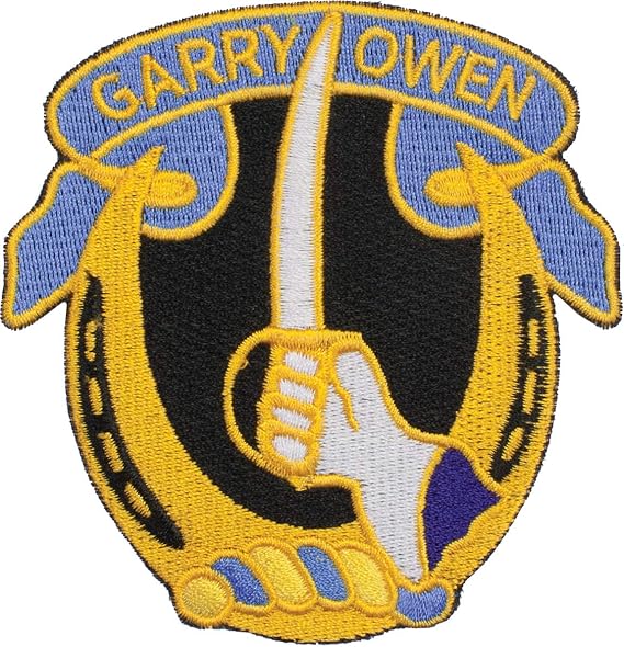 7th Cavalry (Unit Crest)"Garry Owen" Novelty Patch with Heat Seal Clothing