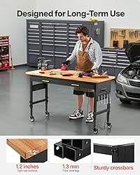 VEVOR Adjustable Workbench, 60-inch Garage