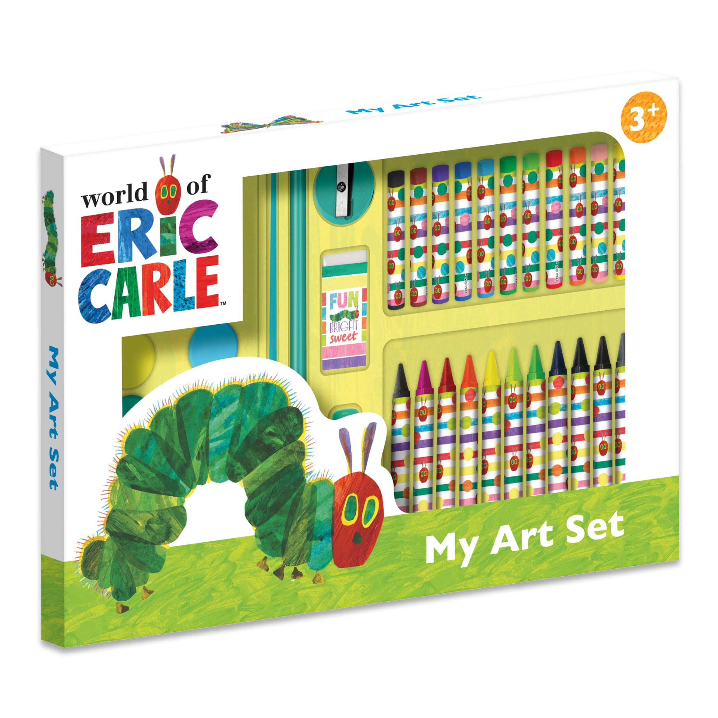 Robert Frederick The Very Hungry Caterpillar Children's 42 Piece Art Set For Ages 3 to 8 Years - Includes Paints and Crayons