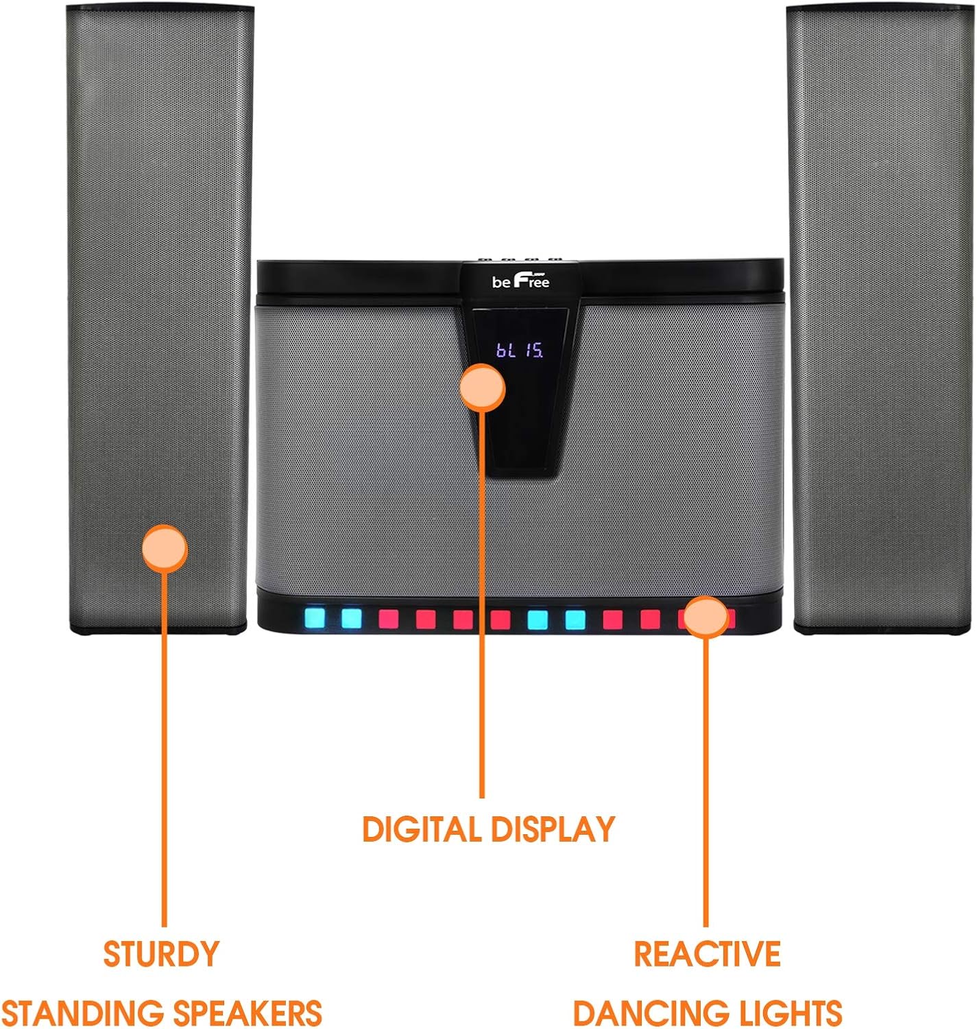 befree sound 2.1 channel wireless multimedia led dancing water bluetooth sound system