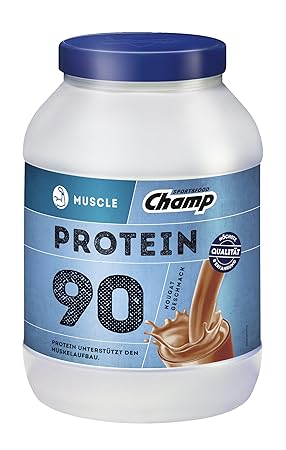 Champ Muscle Protein 90 Eiweißshake (780 g) – Protein Shake mit Nougat-Geschmack – Eiweißpulver mit 36 g Protein pro Portion 